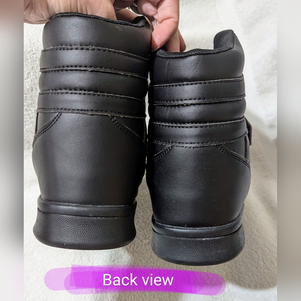 Stylish Black Women's High-Top Sneakers - Picture 11 of 12